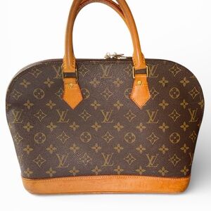 Louis Vuitton Brown and Tan Monogram Satchel